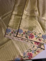 Apple Green Kanchi Tissue Brocade Saree With jamdani inspired embroidery SS50203