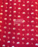 Red Banarasi Bandhej Silk saree : D62F014