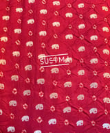 Red Banarasi Bandhej Silk saree : D62F014