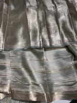 Mint Blue Handloom Tissue Saree