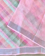 Floral printed handloom lenin saree