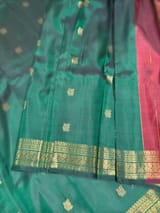 Bottle Green Vintage Kanchi small border saree SS50172
