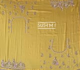 Yellow Pure Satin Georgette Saree