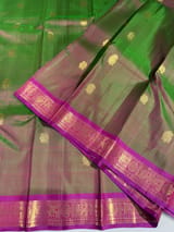 Green Vintage kanchi Saree with temple border SS50161