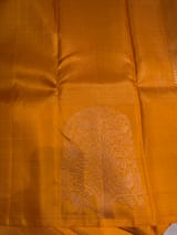 Mustard Vintage Kanjeevaram Saree with vaira oosi checks SS50150