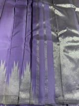 Lilac Vintage kanchi Saree with temple border SS50162