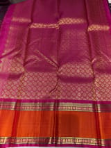 Winish Brown Kanchi vintage checks saree with Gap Border SS50173