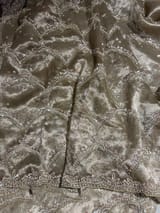 Nude tissue saree with heavy allover intricate handwork SS50243