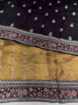 Antique Gold Tissue checks Saree with sabhyasachi borders