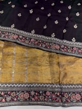 Antique Gold Tissue checks Saree with sabhyasachi borders