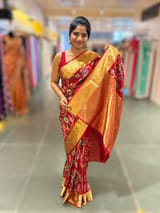 Maroon Red Kanjeevaram soft silk with embroidery