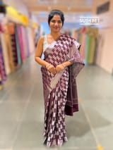 Winish Brown Banarasi chinia brocade saree SS5096