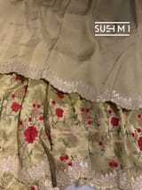 Pastel Green Designer Banarasi Brocade Tissue Saree S62112