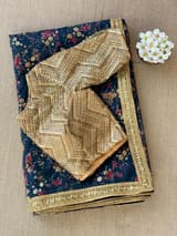 Organza printed Saree with sabhyasachi border
