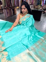Seablue Poona Silk Saree