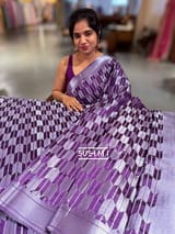Purple Banarasi chinia brocade saree SS5091