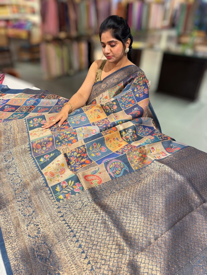 Printed Banarasi Tussar SS50456