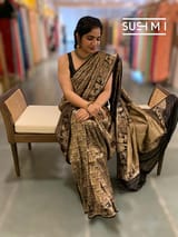 Black Banarasi Brocade Katan silk Saree : S62124