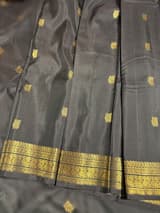 Darkest Green Vintage Kanchi small border saree SS50171