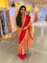 Red Crush Tissue Saree with Bandhini & Sabhya borders SS50399