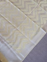 Besan Yellow Banarasi Mul Silk Brocade 3-pc Sharara Suit set : SS62J17