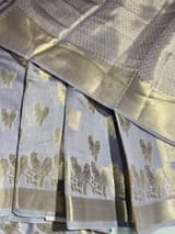 Dusty mauve Banarasi Mul Silk Cotton Saree SS50555