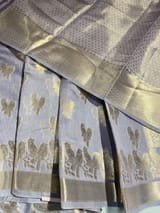 Dusty mauve Banarasi Mul Silk Cotton Saree SS50555