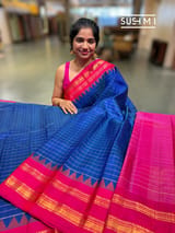 Royal Blue vintage Gadwal Silk Saree : S62F206