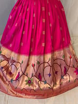 Dark Pink Pure Paithani stitched lehanga : S62F136