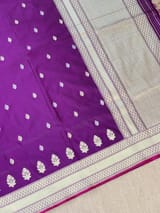 Brinjal Pure Handloom Banarasi Silk Saree