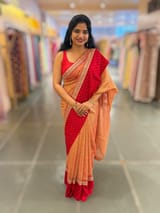 Red Crush Tissue Saree with Bandhini & Sabhya borders SS50399