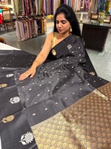Black Poona Silk Saree