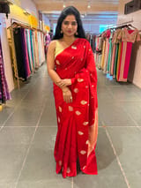 Red Poona Silk Saree