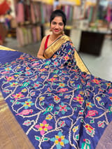 Blue Kanjeevaram soft silk with embroidery SS50124
