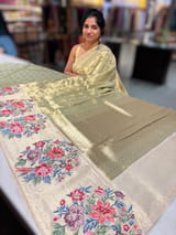 Mint Green Banarasi brocade with embroidery SS5081