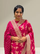 Pink Designer Banarasi Silk Saree