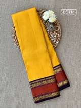 Yellow vintage kanjeevaram saree S62F154