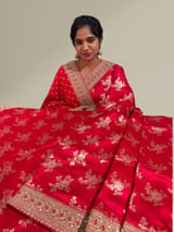 Chilli Red Designer Banarasi Silk Saree SS50579