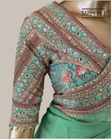 Mint Designer Organza saree SS50246