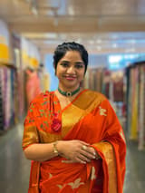 Orange Kanchi Soft Drape Saree SS50199