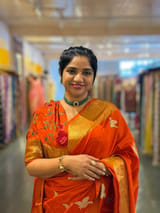 Orange Kanchi Soft Drape Saree SS50199