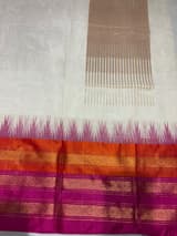 Off White ponduru khadi jamdani Saree SS50361