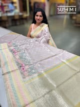 Lilac Designer Kora Banarasi Saree: S62F229