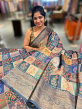 Printed Banarasi Tussar SS50456