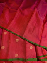 Pink Kanjeevaram Saree with vaira oosi stripes