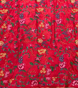 Orangish Red Banarasi Tissue stripes Saree with petite point embroidery SS50214