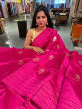 Rani Pink Poona Silk Saree