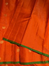 Orange Kanjeevaram Saree with vaira oosi stripes SS50149