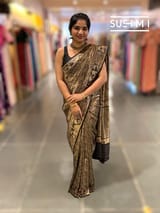 Black Banarasi Brocade Katan silk Saree : S62124