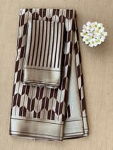 Coffee Brown Banarasi chinia brocade saree SS5090